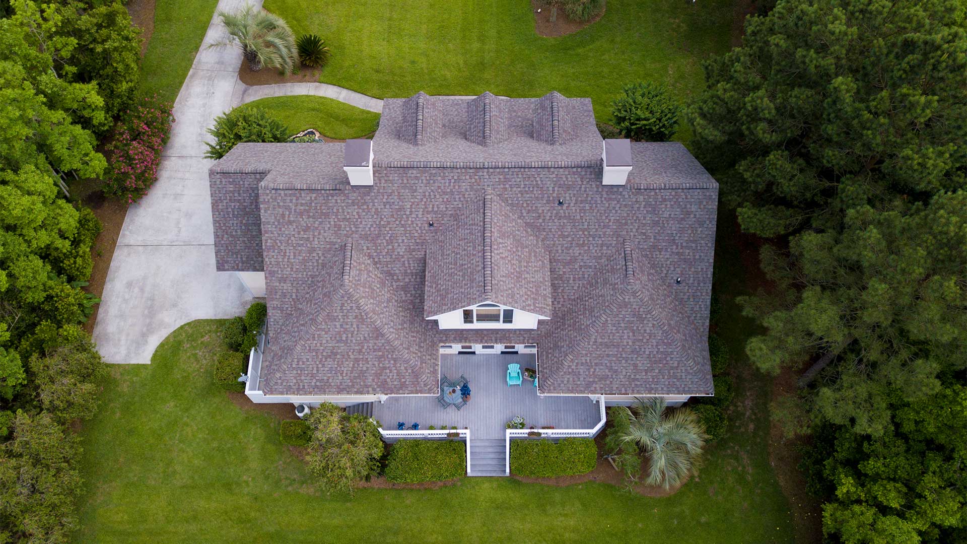 aerial-top-view-of-residential-property-with-asphalt-shingles-roof-longview-tx